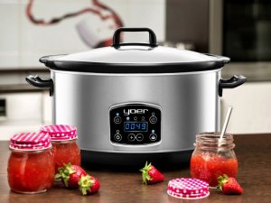Yoer WOLNOWAR Elektryczny GARNEK CERAMICZNY 6,5L Programator czasowy AUTOMATYCZNY Slow Cooker - YOER Clever-Cook SC6502S 8