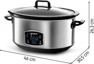 Yoer WOLNOWAR Elektryczny GARNEK CERAMICZNY 6,5L Programator czasowy AUTOMATYCZNY Slow Cooker - YOER Clever-Cook SC6502S 14