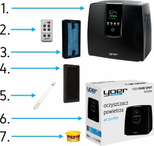 Oczyszczacz powietrza Yoer AP02BK 14