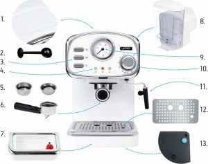 Ekspres ciśnieniowy Yoer Breve EM01W 3