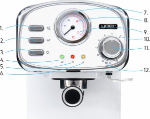 Ekspres ciśnieniowy Yoer Breve EM01W 5