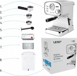 Ekspres ciśnieniowy Yoer Breve EM01W 12