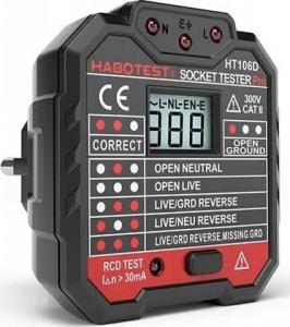 Habotest Tester gniazd z wyświetlaczem cyfrowym Habotest HT106D 2