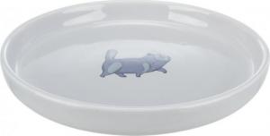Trixie Miska, dla kota, szara, ceramiczna, 0,6l/13cm, płaska i szeroka wersja 1