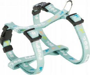 Trixie Junior, szelki dla szczeniąt, ze smyczą, taśma parciana, 27–45 cm/10 mm, 2.00 m, kolor miętowy 3