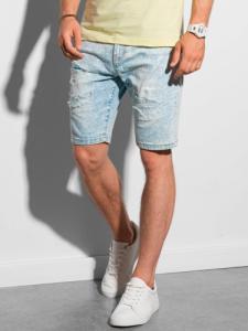 Ombre Krótkie spodenki męskie jeansowe - jasnoniebieskie W304 XL 1