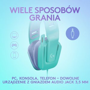 Słuchawki Logitech G335 Zielone (981-001024) 3