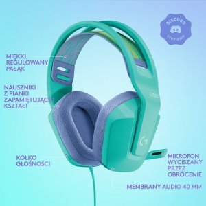 Słuchawki Logitech G335 Zielone (981-001024) 6