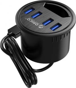 HUB USB Orico biurkowy USB 3.1 Gen1 4x USB A (DESK-4U-BK-BP) 3