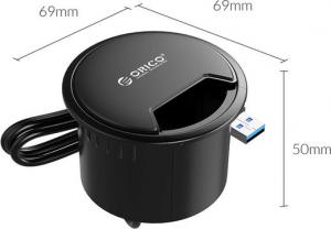 HUB USB Orico biurkowy USB 3.1 Gen1 4x USB A (DESK-4U-BK-BP) 5