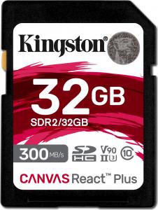 Karta Kingston Canvas React Plus SDHC 32 GB Class 10 UHS-II/U3 V90 (SDR2/32GB) 1