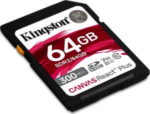 Karta Kingston Canvas React Plus SDXC 64 GB Class 10 UHS-II/U3 V90 (SDR2/64GB) 2