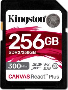 Karta Kingston Canvas React Plus SDXC 256 GB Class 10 UHS-II/U3 V90 (SDR2/256GB) 1