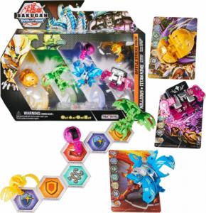 Figurka Spin Master Bakugan Evolutions True Metal Nillious Titan King 4 figurki + 2 nano 1