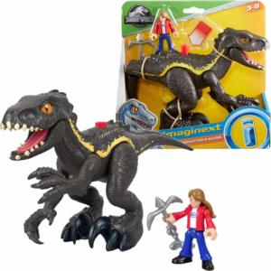 Figurka Mattel Figurki Jurassic World Zestaw dinozaur Indoraptor i Maisie 1