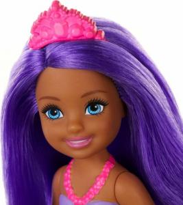 Lalka Barbie Mattel Mattel Barbie Chelsea syrenka fioletowe włosy 12 cm 5
