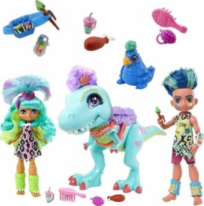 Mattel Zestaw Cave Club Lalka Rockelle i Tyrasaurus + Slate i Taggy 1