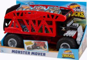 Mattel Zestaw Hot Wheels Transporter aut laweta Monster Trucks i 10 samochodów 9
