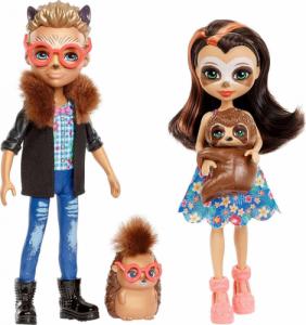 Mattel Enchantimals Hixby Hedgehog i Jeżyk Pointer + Sela Sloth i leniwiec 1