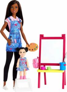 Lalka Barbie Mattel Lalka Barbie Nauczycielka plastyki ze sztalugą + laleczka w kostiumie 2
