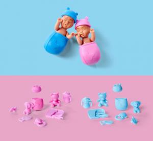 Simba Lalka Steffi w ciąży bobas niespodzianka czerwono-fioletowa sukienka 4