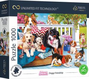 Trefl Puzzle 1000 Pieski Doggy Friendship Unlimited Fit Technology 1