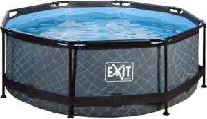 Exit Basen ogrodowy 244x76cm z pompą filtrującą szary Stone Pool 1