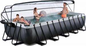 Exit Basen ogrodowy na stelażu 540x250x100 cm z filtrem piaskowym i pokrywą czarny 2