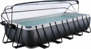 Exit Basen ogrodowy na stelażu 540x250x100 cm z filtrem piaskowym i pokrywą czarny 5