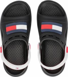Tommy Hilfiger dziecięce sandały T1B2-32262-0083X001 Black/White 26 3