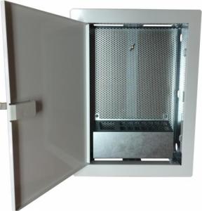 Alantec Obudowa / szafka lokalowa, multimedialna 350x250x90, podtynkowa, drzwi perforowane, 1 x gn. elektryczne, 14 x gn. Keystone ALANTEC - ALANTEC 1