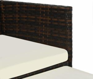 vidaXL Brązowa sofa ogrodowa z polirattanu ze stolikiem Terry 8