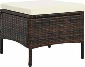 vidaXL Brązowa sofa ogrodowa z polirattanu ze stolikiem Terry 9