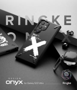 Ringke Ringke Onyx Design wytrzymałe etui pokrowiec Samsung Galaxy S22 Ultra czarny (Graffiti) () 7