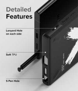 Ringke Ringke Onyx Design wytrzymałe etui pokrowiec Samsung Galaxy S22 Ultra czarny (Graffiti) () 9