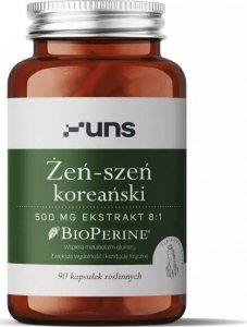 UNS ŻEN-SZEŃ KOREAŃSKI + BIOPERINE 90 vege kaps. 1