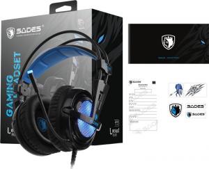 Słuchawki Sades Locust Plus Niebieskie (SA-904) 9