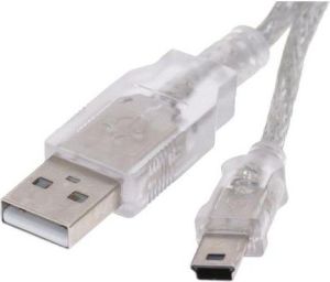 Kabel USB Logo USB-A - miniUSB 0.6 m Przezroczysty (30820) 1