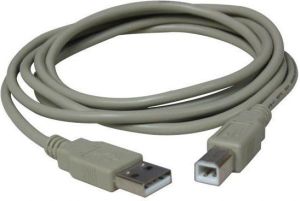 Kabel USB Logo USB-A - USB-B 3 m Szary (10219) 1
