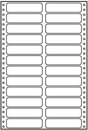 Logo Etykiety tabelaryczne A4, dwurzędowe, białe, 24 etykiety, 10 szt. (32107) 2