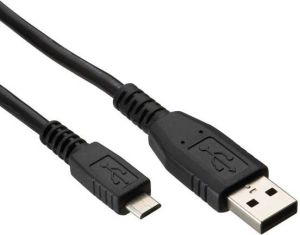 Kabel USB Logo USB-A - microUSB 1 m Czarny (31261) 1