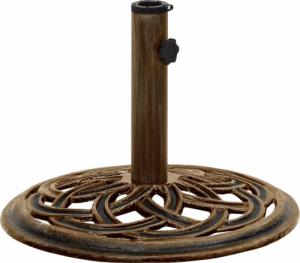 vidaXL Podstawa pod parasol, brązowa, 44x44x31 cm, żeliwo 2