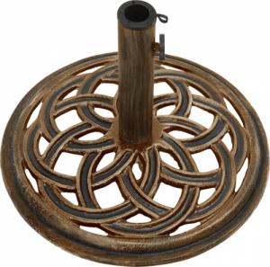 vidaXL Podstawa pod parasol, brązowa, 44x44x31 cm, żeliwo 3