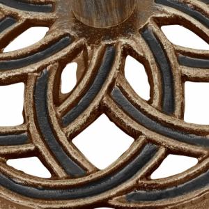 vidaXL Podstawa pod parasol, brązowa, 44x44x31 cm, żeliwo 4