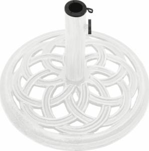 vidaXL vidaXL Podstawa pod parasol, biała, 44x44x31 cm, żeliwo 3