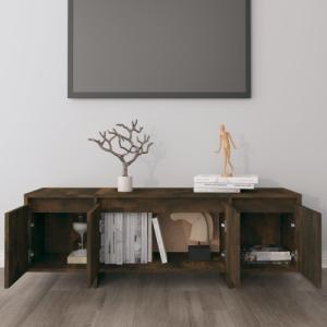 vidaXL vidaXL Szafka pod TV, przydymiony dąb, 120x30x40,5 cm, płyta wiórowa 3