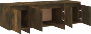 vidaXL vidaXL Szafka pod TV, przydymiony dąb, 120x30x40,5 cm, płyta wiórowa 8