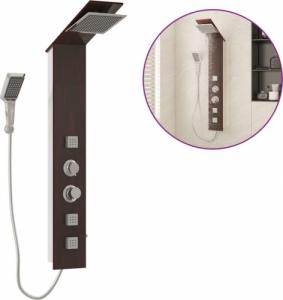 Zestaw prysznicowy vidaXL vidaXL Panel prysznicowy, szklany, brązowy 2