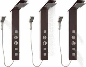 Zestaw prysznicowy vidaXL vidaXL Panel prysznicowy, szklany, brązowy 4