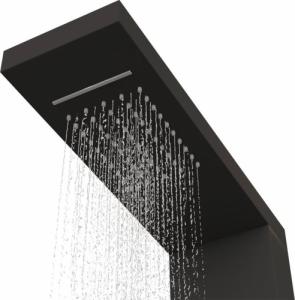 Zestaw prysznicowy vidaXL vidaXL Panel prysznicowy, aluminiowy, czarny 3